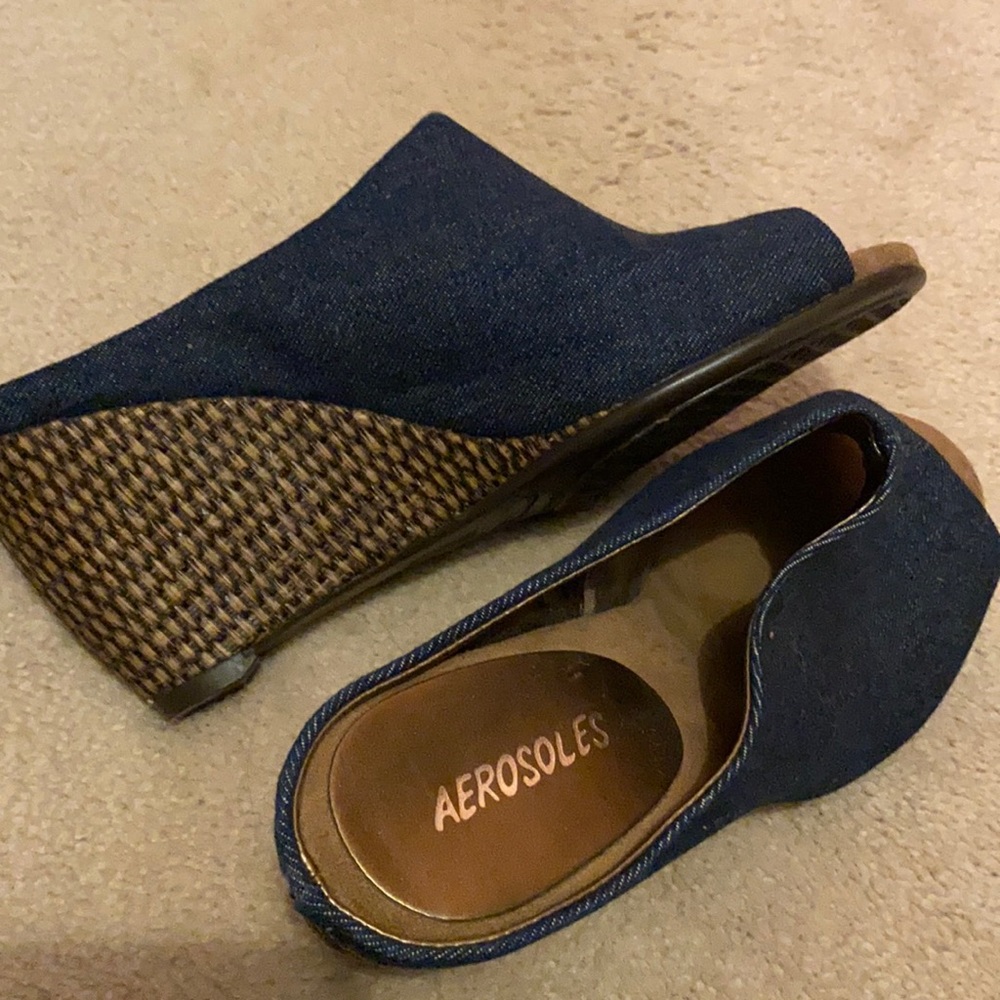 Denim wedges